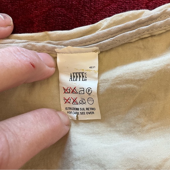 MOSCHINO Beige Button-UpLightweight Jacket, Flap Pockets - Medium - Picture 13 of 14